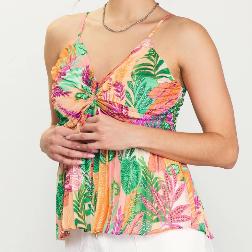 Skies Are Blue Sleeveless Ruched‎ Cami Top - NWT